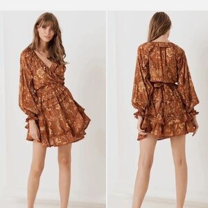 EUC Spell & the Gypsy Collective Aurora Play Dress in Burnt Ember